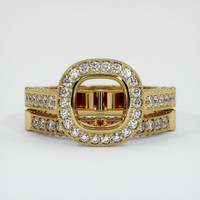 18K Yellow Gold Pave Ring Setting Image