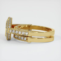 18K Yellow Gold Pave Ring Setting Image