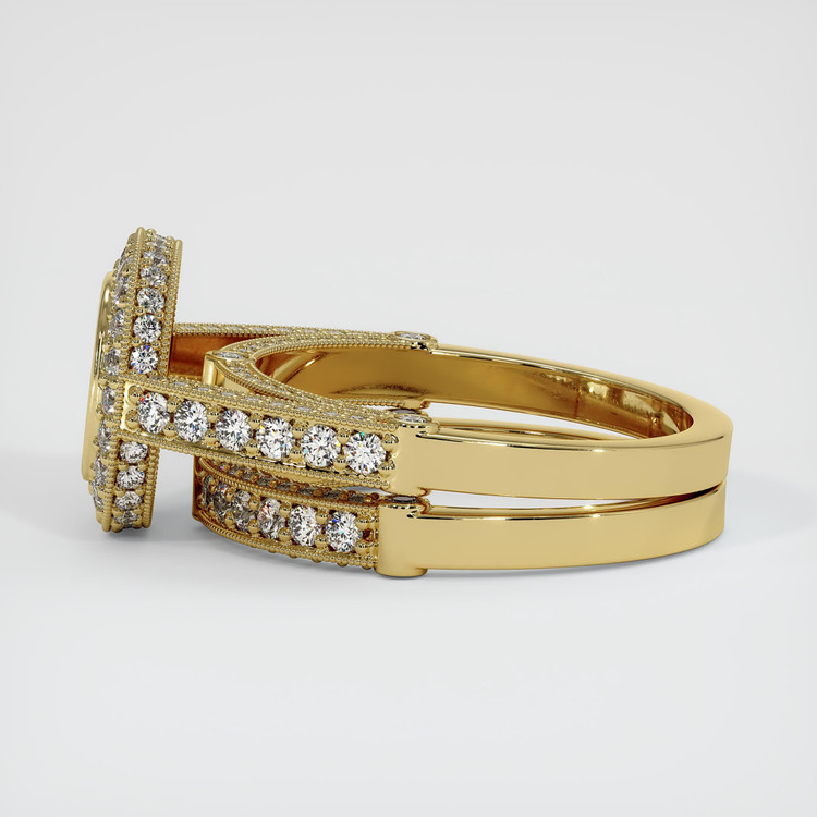 18K Yellow Gold Pave Ring Setting