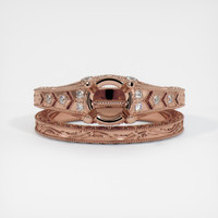 14K Rose Gold Antique Style Ring Setting Image