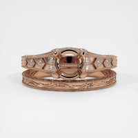 14K Rose Gold Antique Style Ring Setting Image