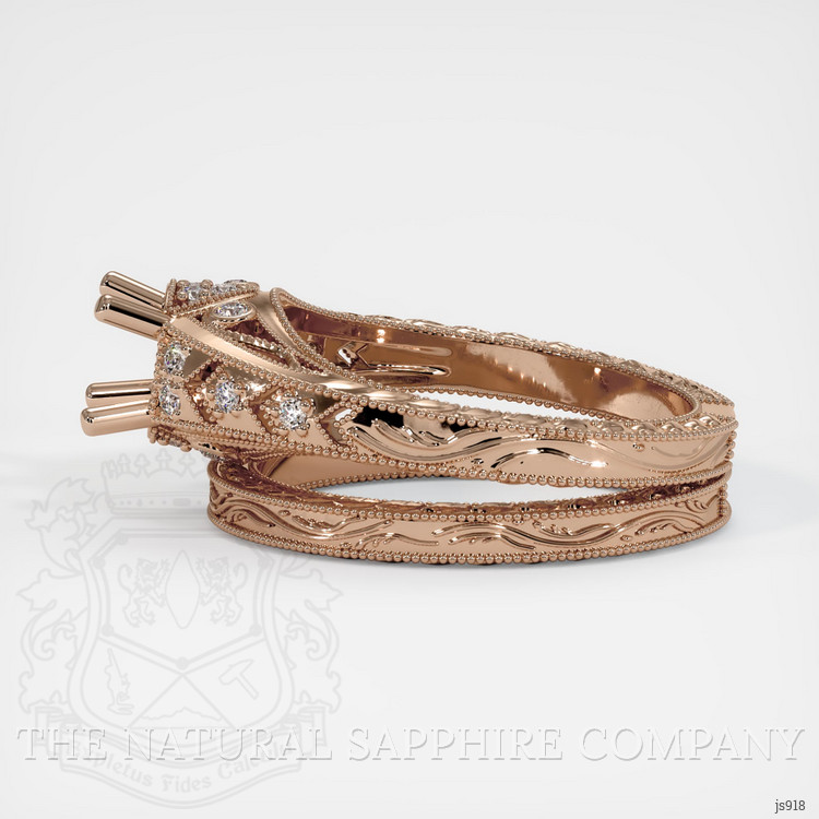 14K Rose Gold Antique Style Ring Setting