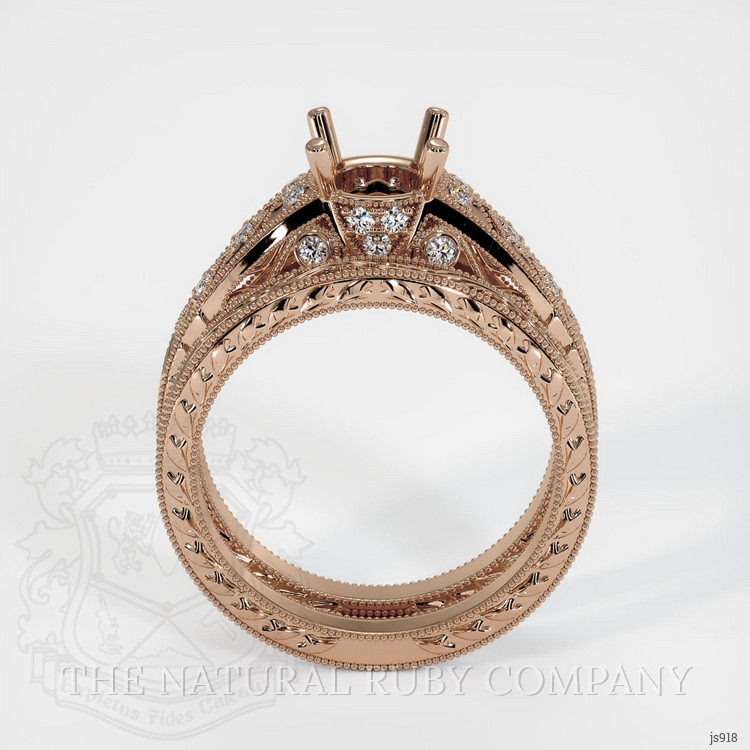 14K Rose Gold Antique Style Ring Setting