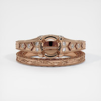 18K Rose Gold Antique Style Ring Setting Image