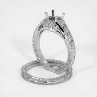 14K White Gold Antique Style Ring Setting Image