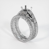 18K White Gold Antique Style Ring Setting Video