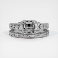 18K White Gold Antique Style Ring Setting Image