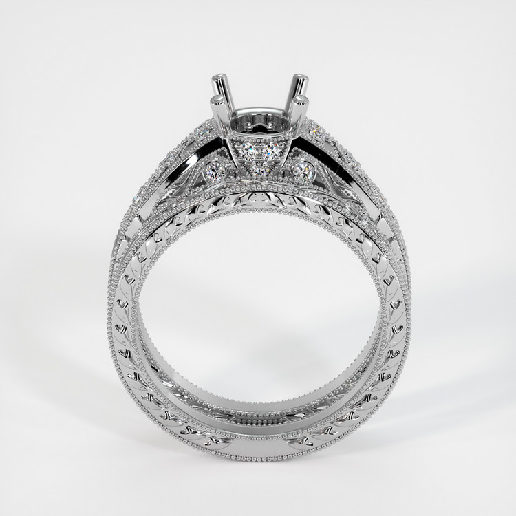 18K White Gold Antique Style Ring Setting