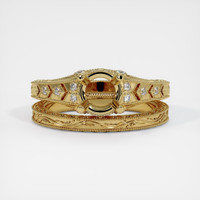 10K Yellow Gold Antique Style Ring Setting Image
