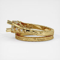 18K Yellow Gold Antique Style Ring Setting Image