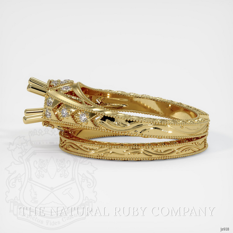 18K Yellow Gold Antique Style Ring Setting