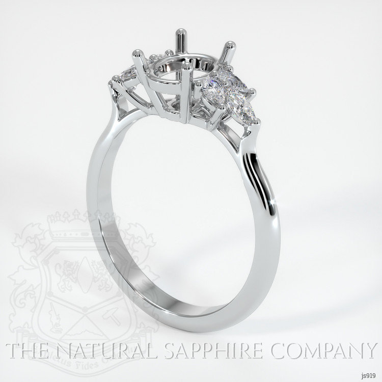 Platinum 950 Accent Stones Ring Setting