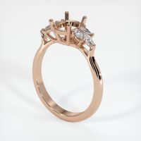 18K Rose Gold Accent Stones Ring Setting Video