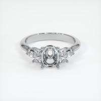 10K White Gold Accent Stones Ring Setting Image