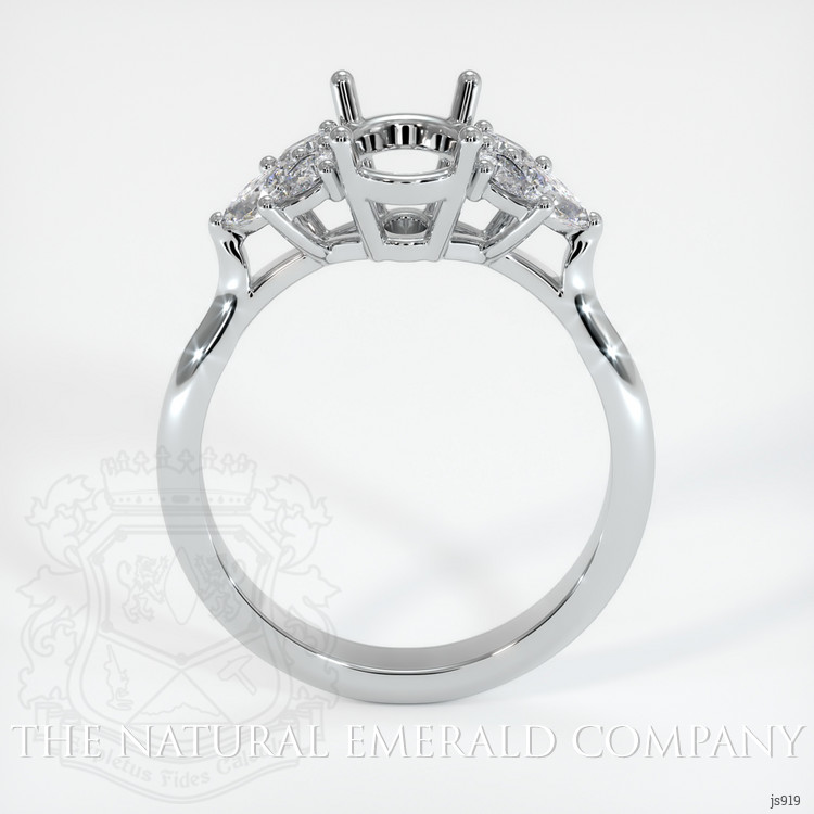 18K White Gold Accent Stones Ring Setting