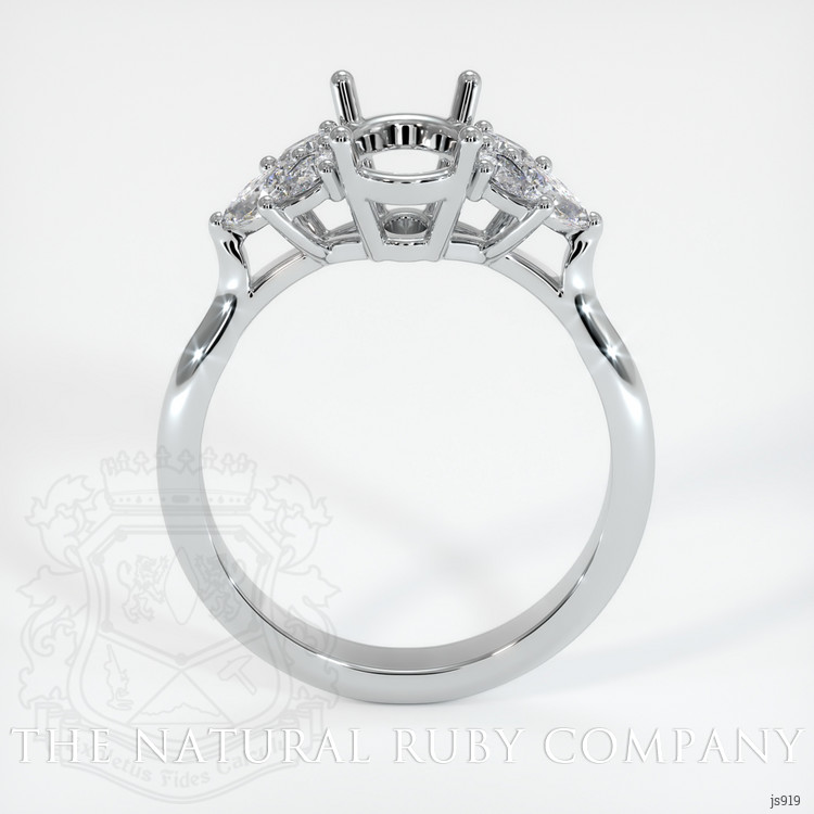 18K White Gold Accent Stones Ring Setting