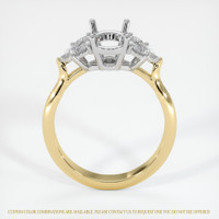 14K White & Yellow Accent Stones Ring Setting Image