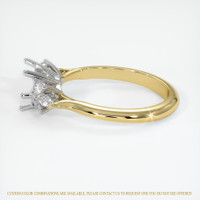18K White & Yellow Accent Stones Ring Setting Image