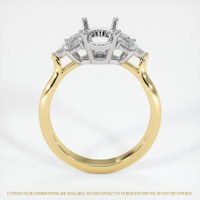 18K White & Yellow Accent Stones Ring Setting Image