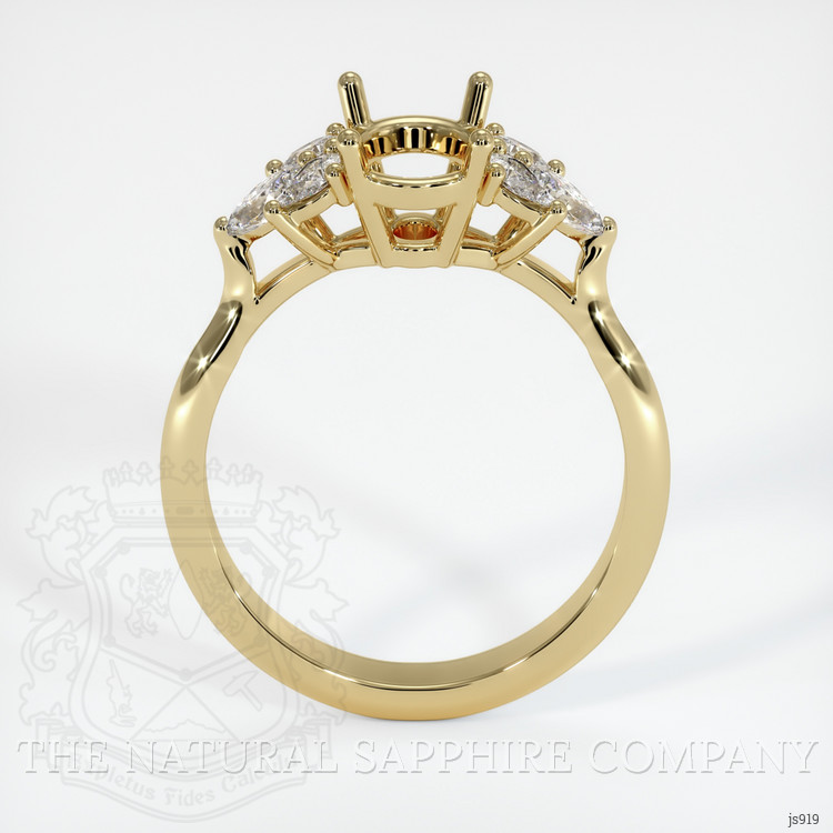10K Yellow Gold Accent Stones Ring Setting