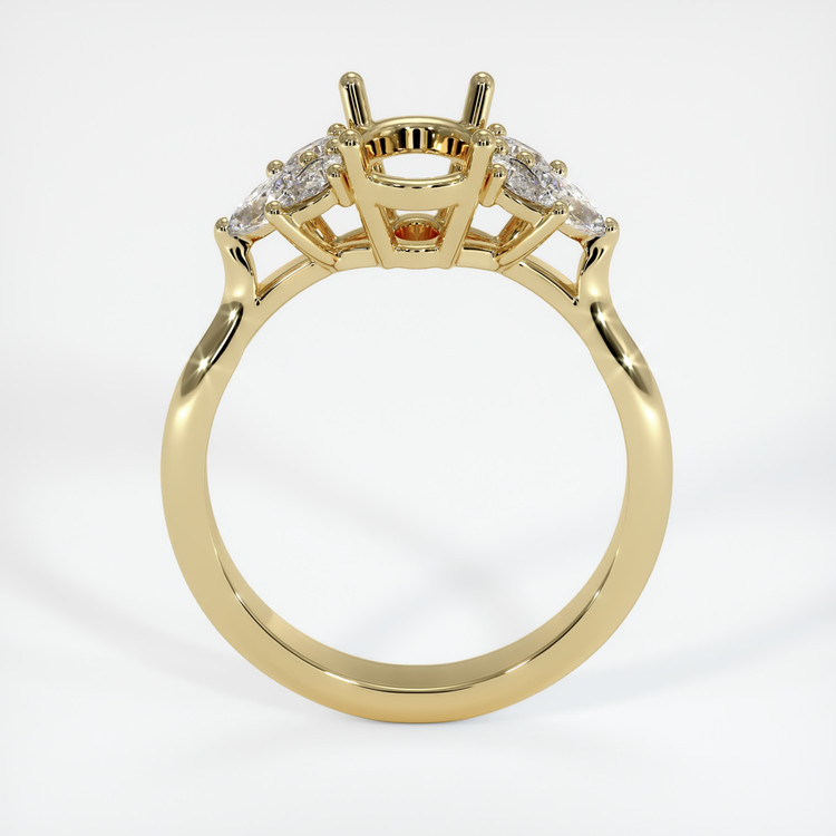 10K Yellow Gold Accent Stones Ring Setting