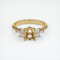 14K Yellow Gold Accent Stones Ring Setting Image