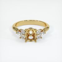 18K Yellow Gold Accent Stones Ring Setting Image