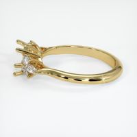 18K Yellow Gold Accent Stones Ring Setting Image