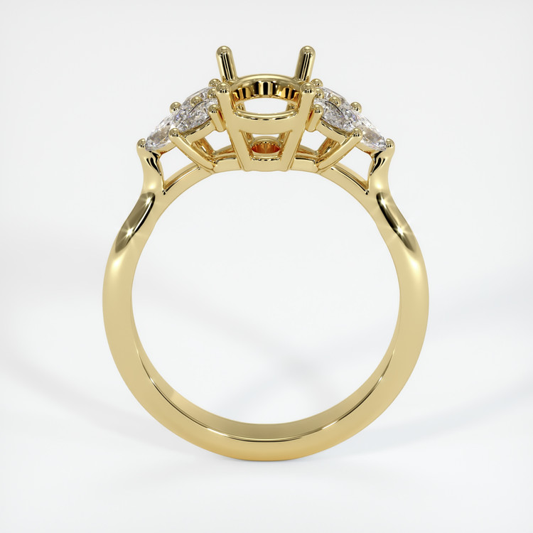 18K Yellow Gold Accent Stones Ring Setting