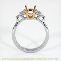 14K Yellow & White Accent Stones Ring Setting Image