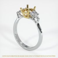 18K Yellow & White Accent Stones Ring Setting Video