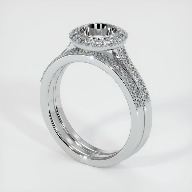 Platinum 950 Pave Ring Setting