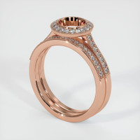 14K Rose Gold Pave Ring Setting Video