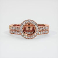 14K Rose Gold Pave Ring Setting Image