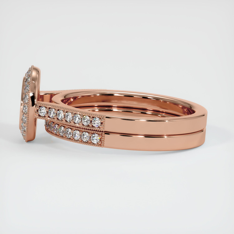 14K Rose Gold Pave Ring Setting