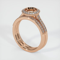 18K Rose Gold Pave Ring Setting Video