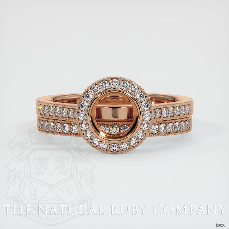 18K Rose Gold Pave Ring Setting