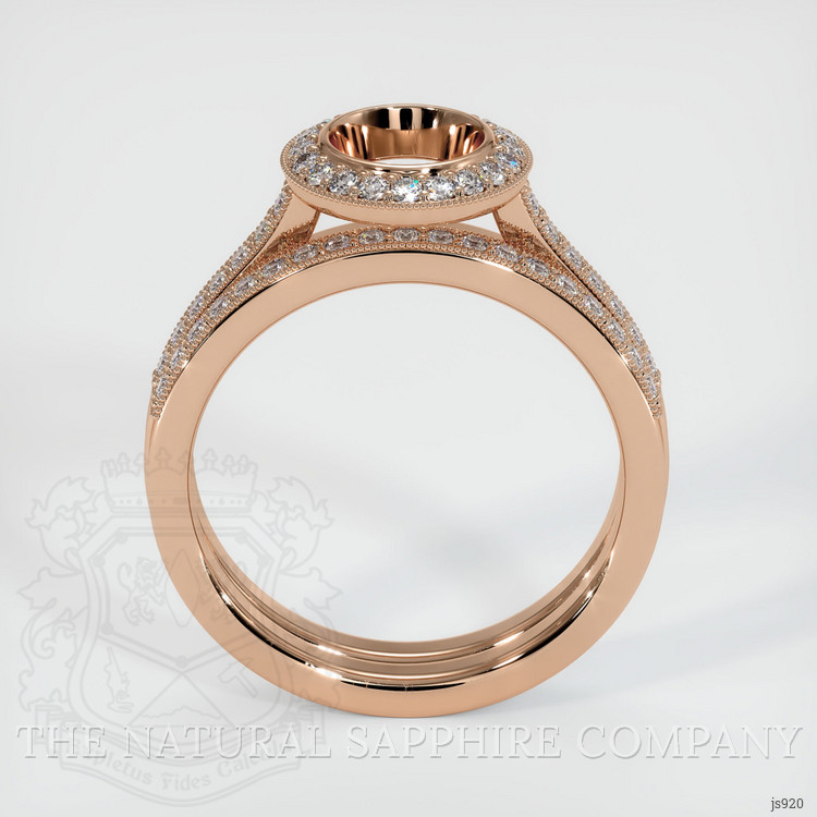 18K Rose Gold Pave Ring Setting