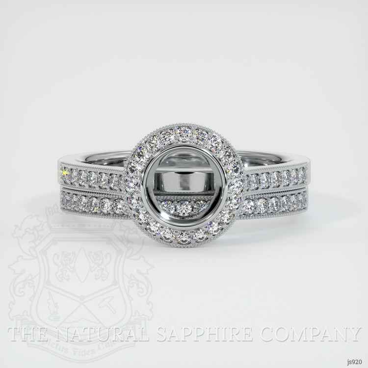 10K White Gold Pave Ring Setting