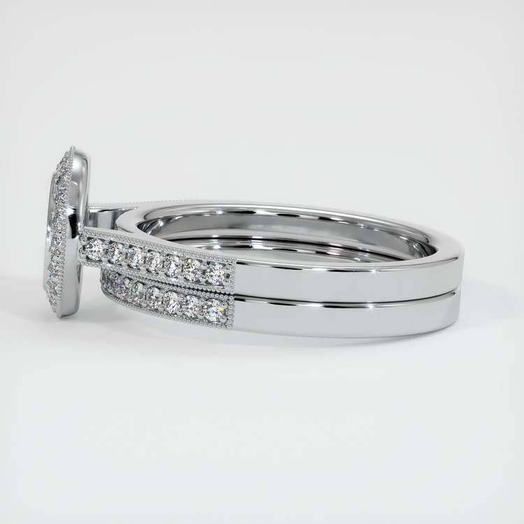 10K White Gold Pave Ring Setting