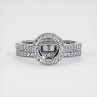 14K White Gold Pave Ring Setting Image
