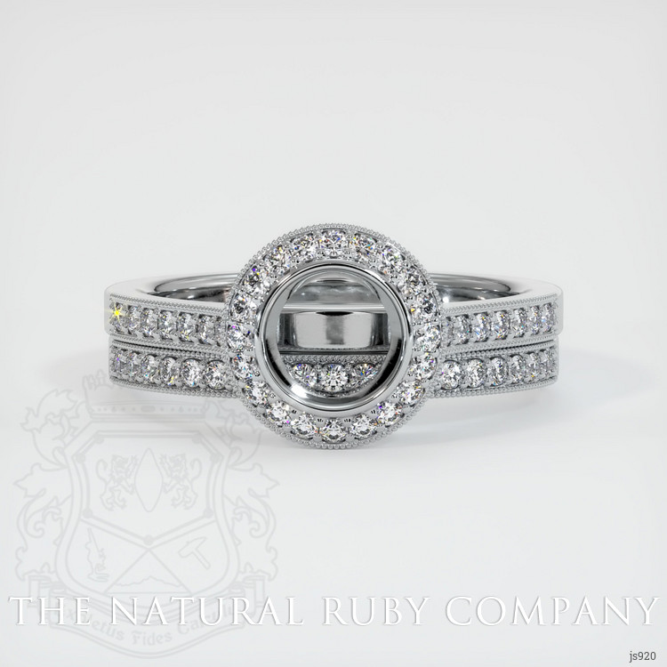 18K White Gold Pave Ring Setting