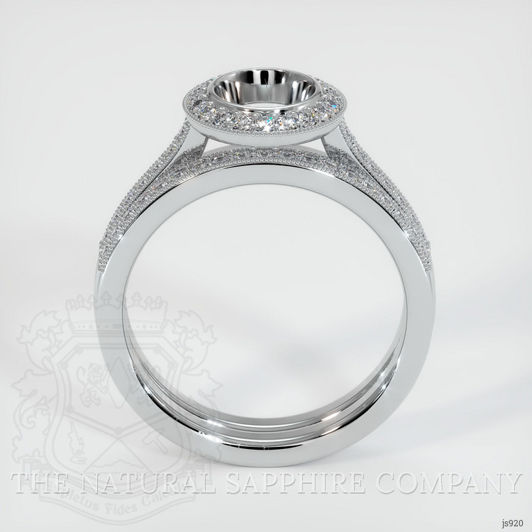18K White Gold Pave Ring Setting