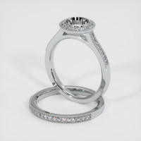 18K White Gold Pave Ring Setting Image