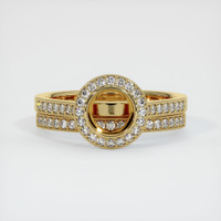 14K Yellow Gold Pave Ring Setting Image