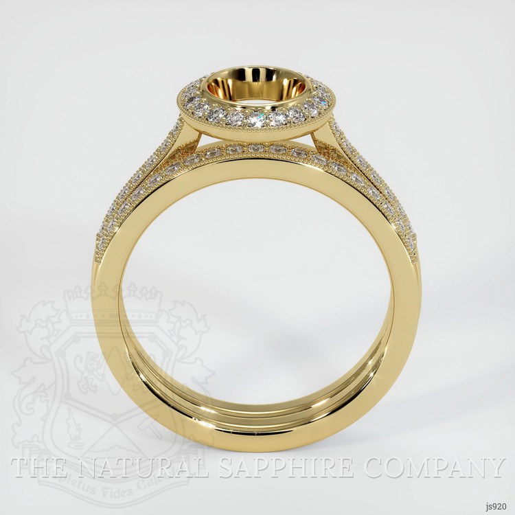14K Yellow Gold Pave Ring Setting