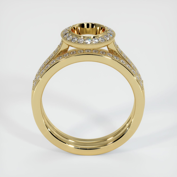 14K Yellow Gold Pave Ring Setting