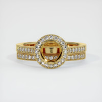 18K Yellow Gold Pave Ring Setting Image