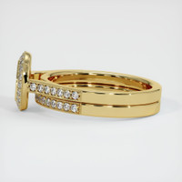 18K Yellow Gold Pave Ring Setting Image