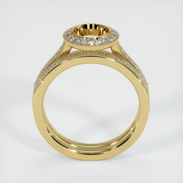 18K Yellow Gold Pave Ring Setting